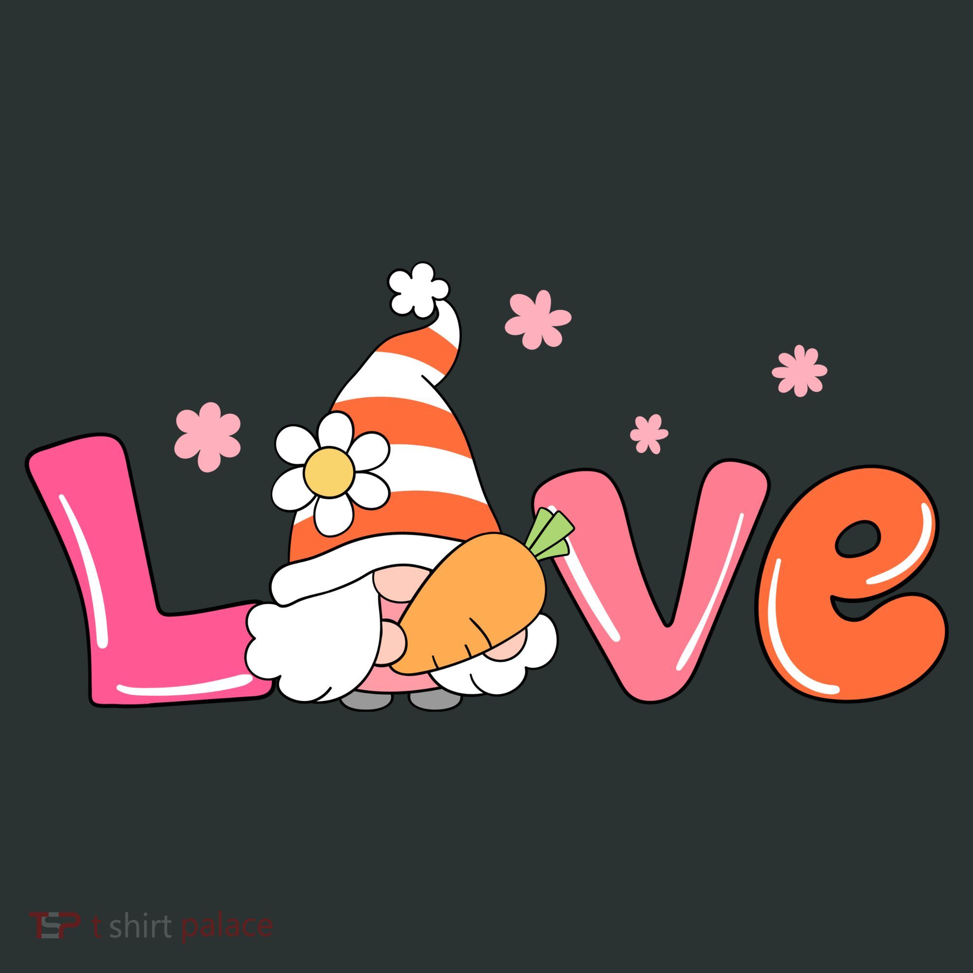 Love Gnome Easter Spring Cute Button