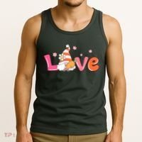 Love Gnome Easter Spring Cute Tank Top thumb 3