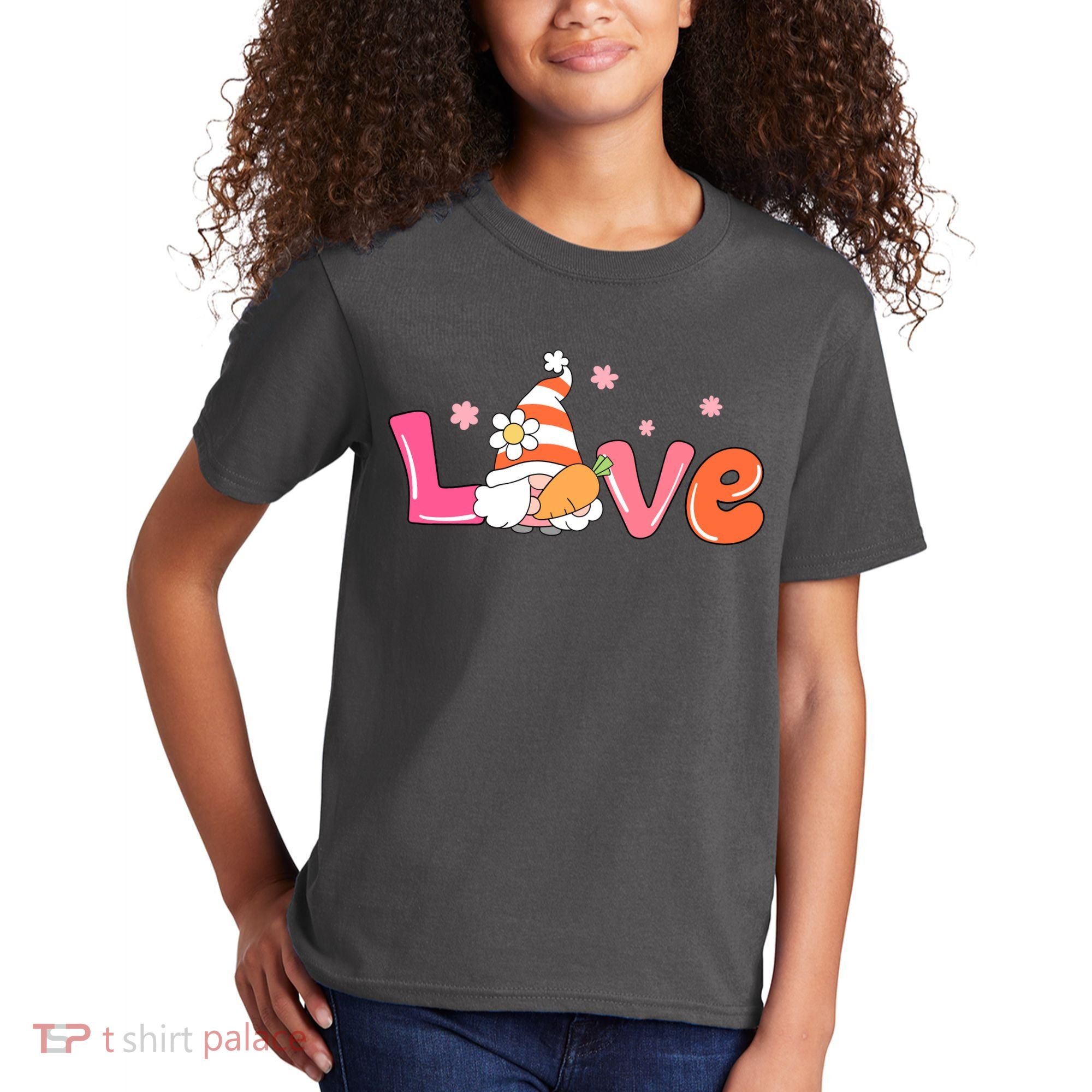 Love Gnome Easter Spring Cute Kids T-Shirt
