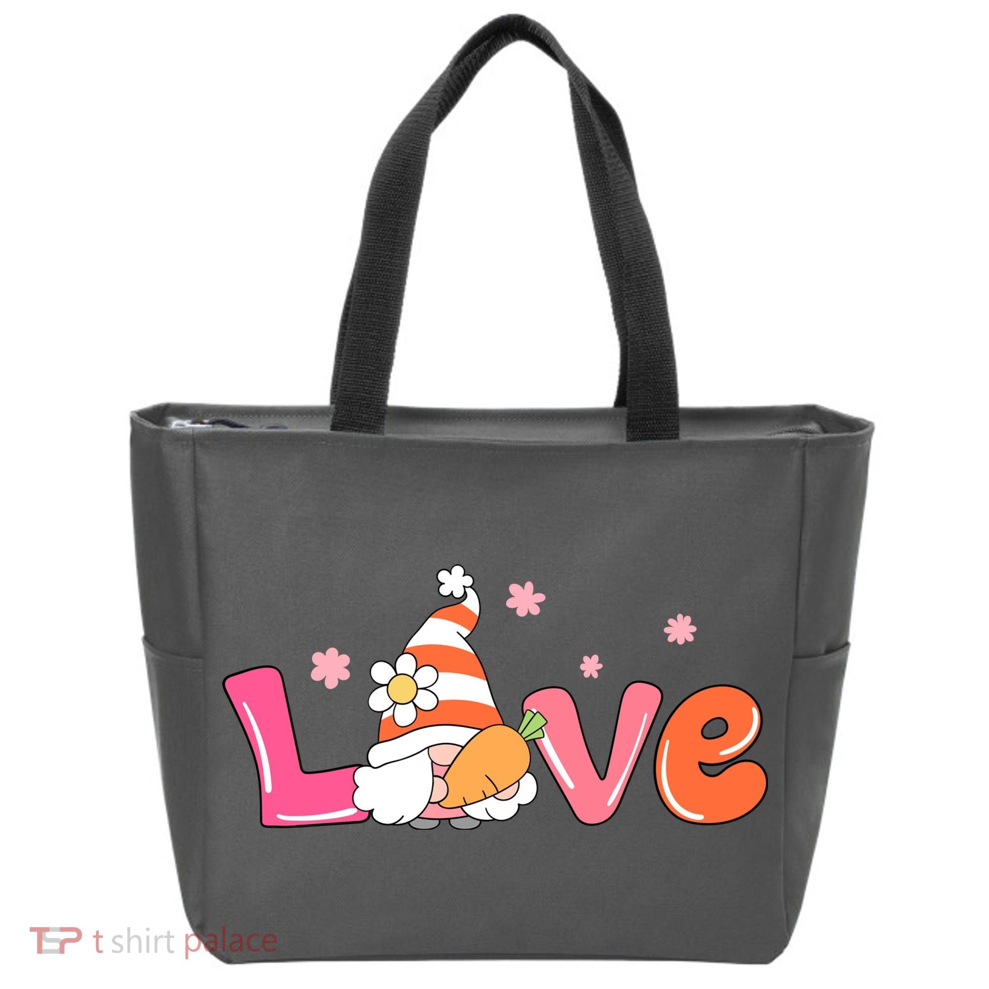 Love Gnome Easter Spring Cute Tote Bag