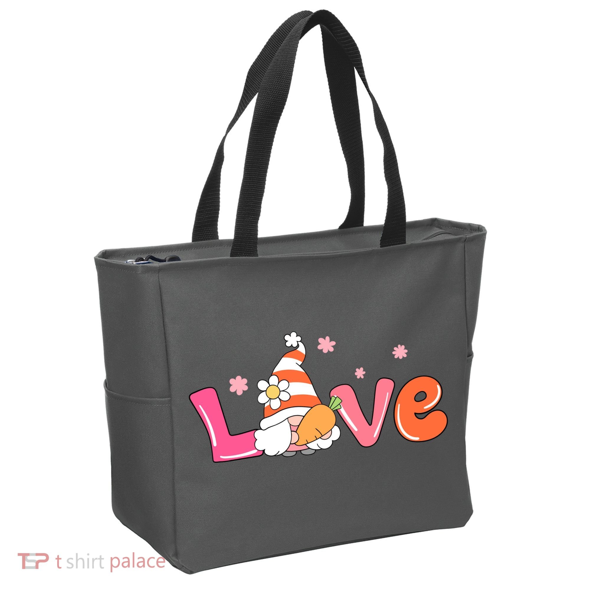Love Gnome Easter Spring Cute Tote Bag