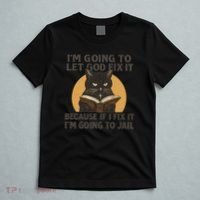 Let God Fix It - Cat Quote T-Shirt thumb 5