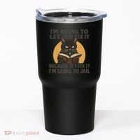Let God Fix It - Cat Quote Tumbler thumb 0
