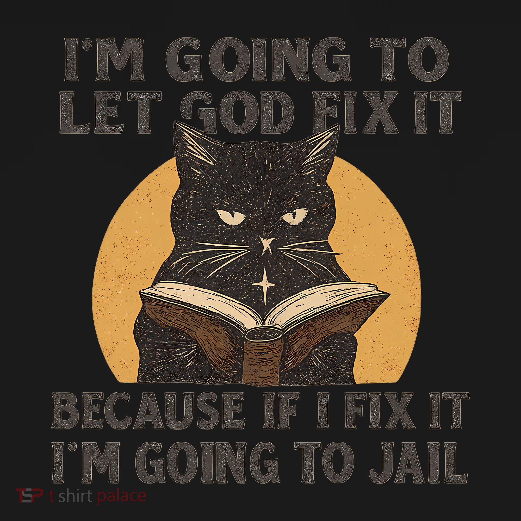 Let God Fix It - Cat Quote Mousepad