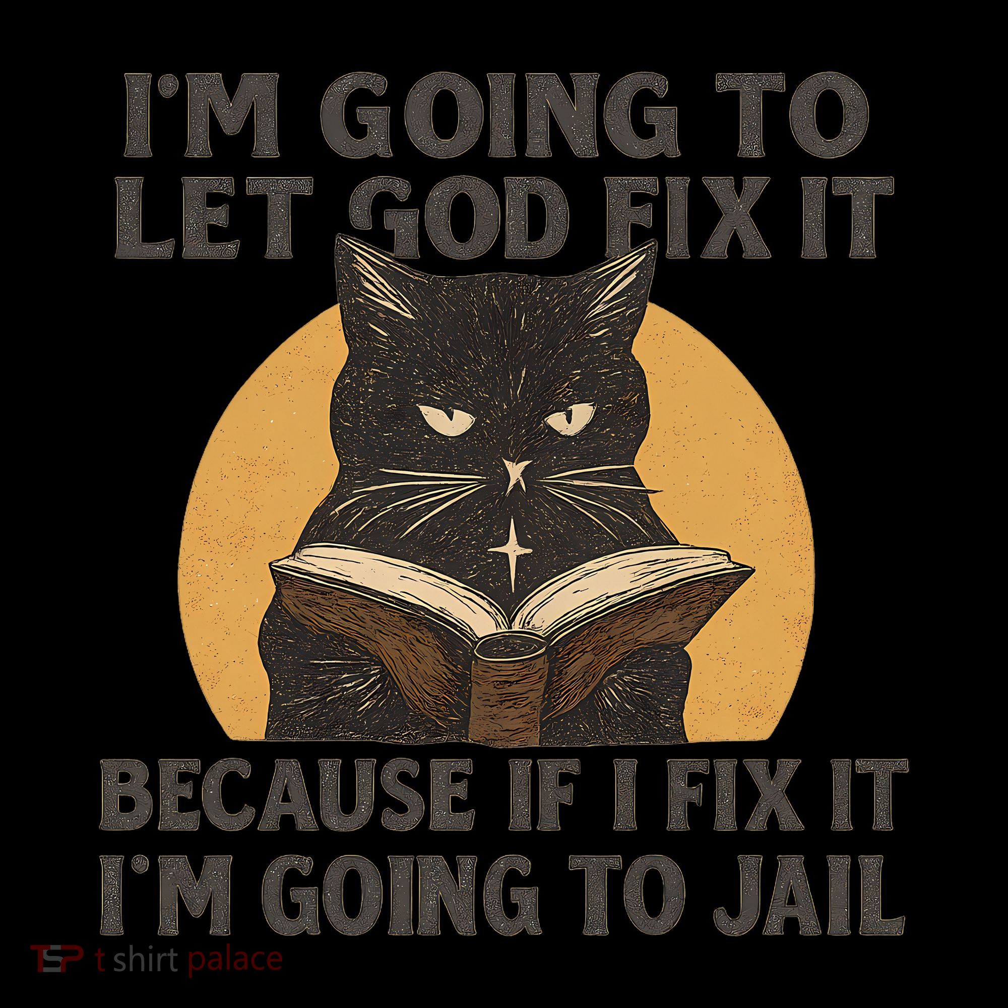 Let God Fix It - Cat Quote Tank Top