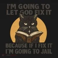 Let God Fix It - Cat Quote Women's T-Shirt thumb 6