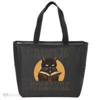 Let God Fix It - Cat Quote Tote Bag thumb 0