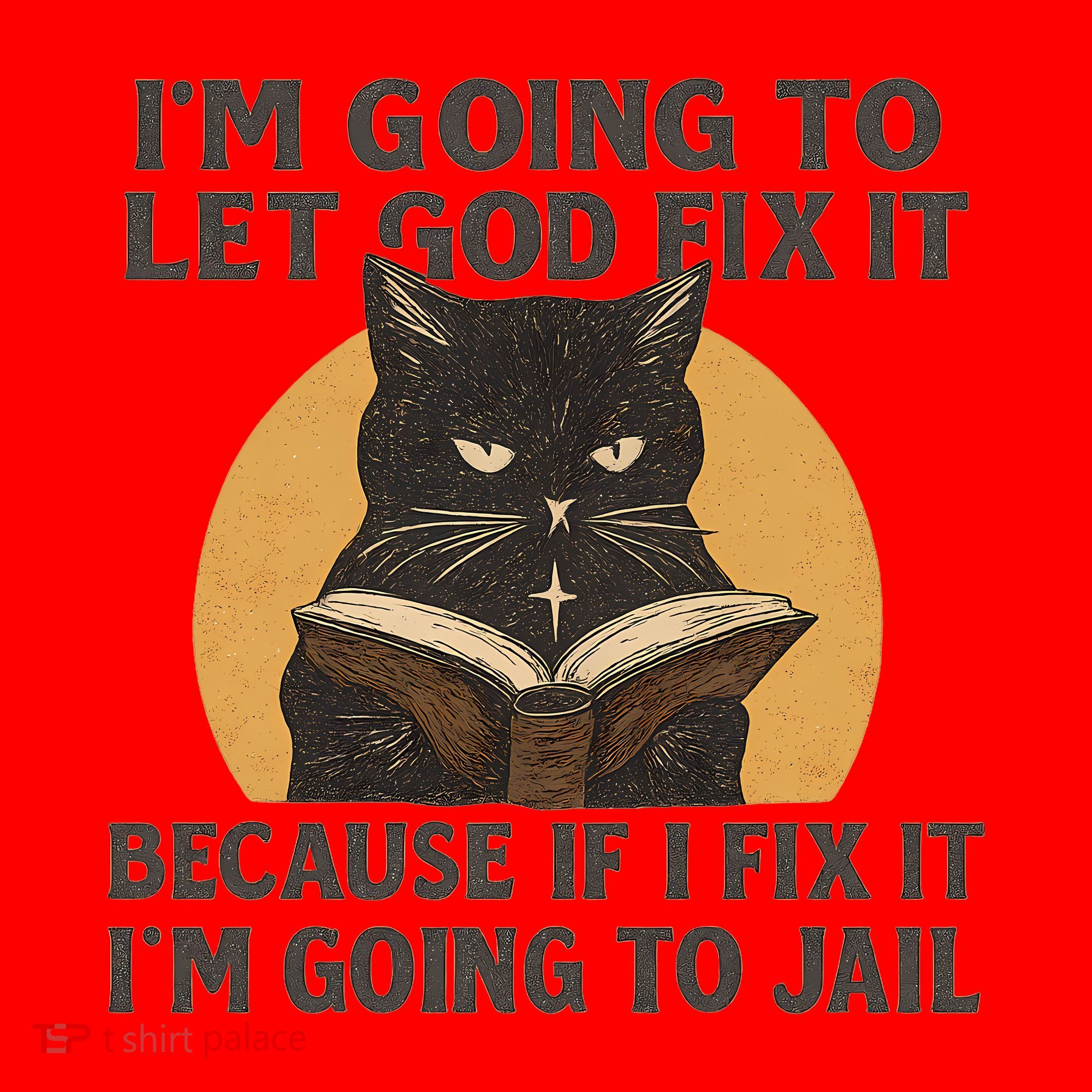 Let God Fix It - Cat Quote Santa Hat