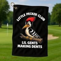 Lil Gent Funny Bird Enthusiast Club Cute Gift Golf Towel thumb 1