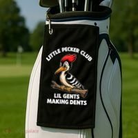 Lil Gent Funny Bird Enthusiast Club Cute Gift Golf Towel thumb 2