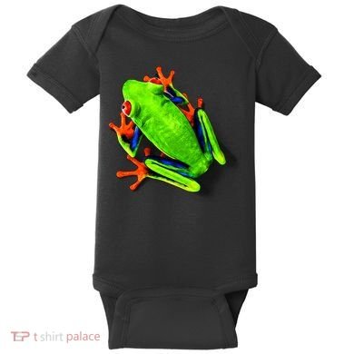 Little Green Frog Baby Bodysuit