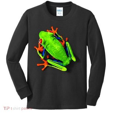 Little Green Frog Kids Long Sleeve Shirt