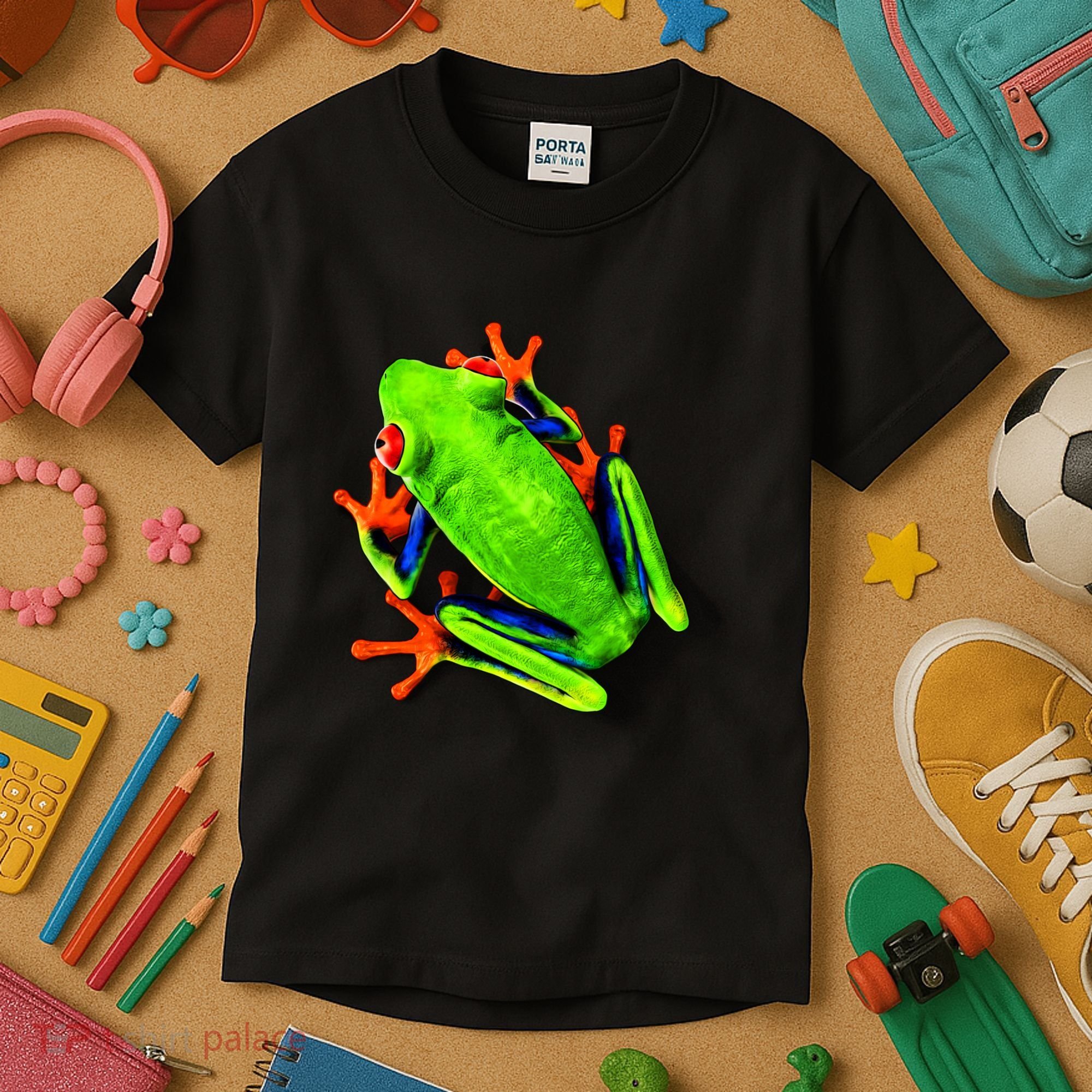 Little Green Frog Kids T-Shirt