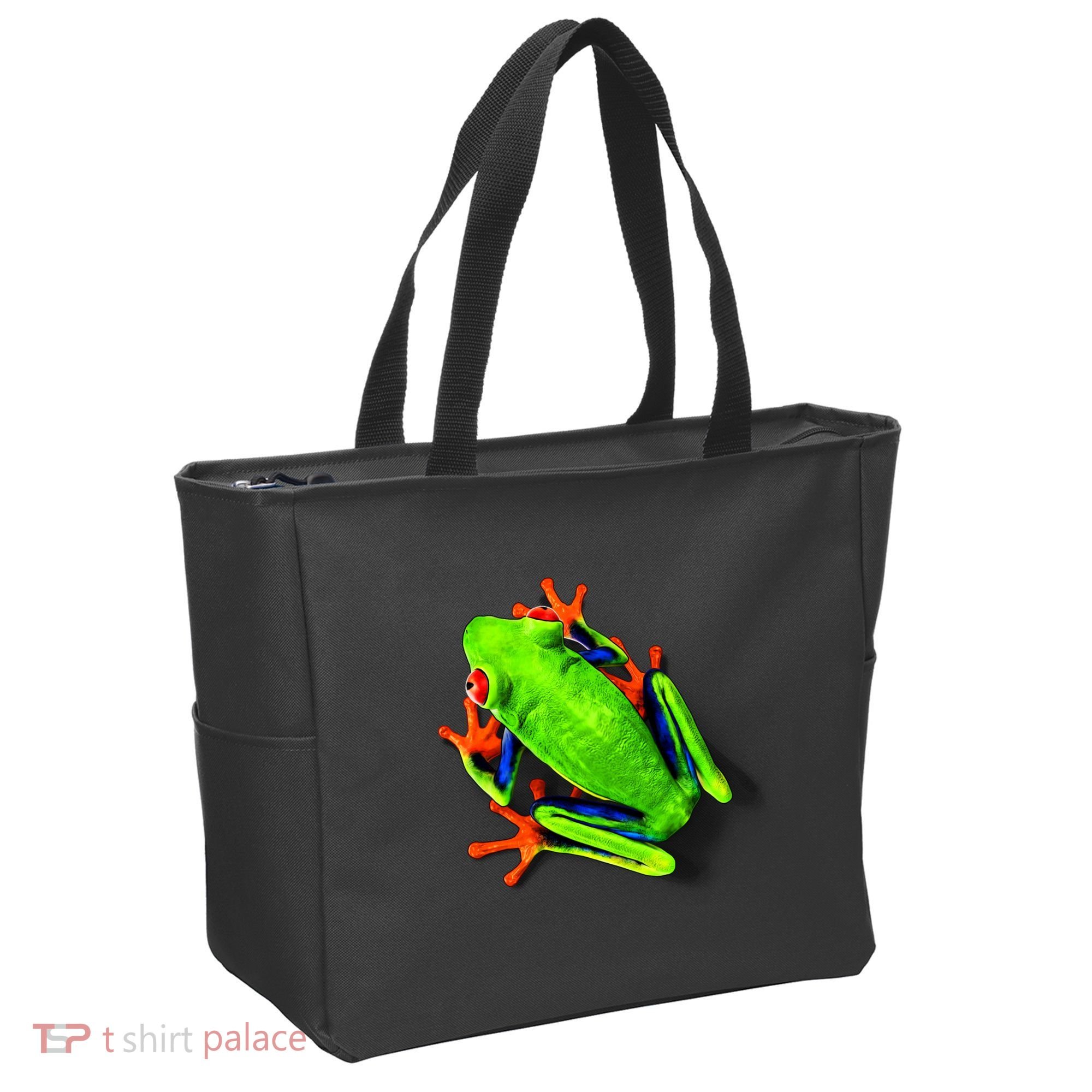Little Green Frog Tote Bag