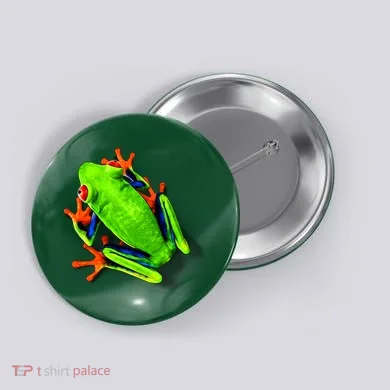 Little Green Frog Button