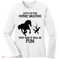 Let's Go For Horse Vaulting They Said It Will Be Fun Women's Long Sleeve Shirt thumb 0