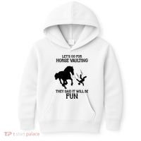 Let's Go For Horse Vaulting They Said It Will Be Fun Kids Hoodie thumb 0