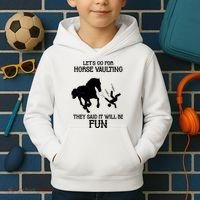 Let's Go For Horse Vaulting They Said It Will Be Fun Kids Hoodie thumb 2