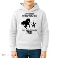 Let's Go For Horse Vaulting They Said It Will Be Fun Kids Hoodie thumb 4