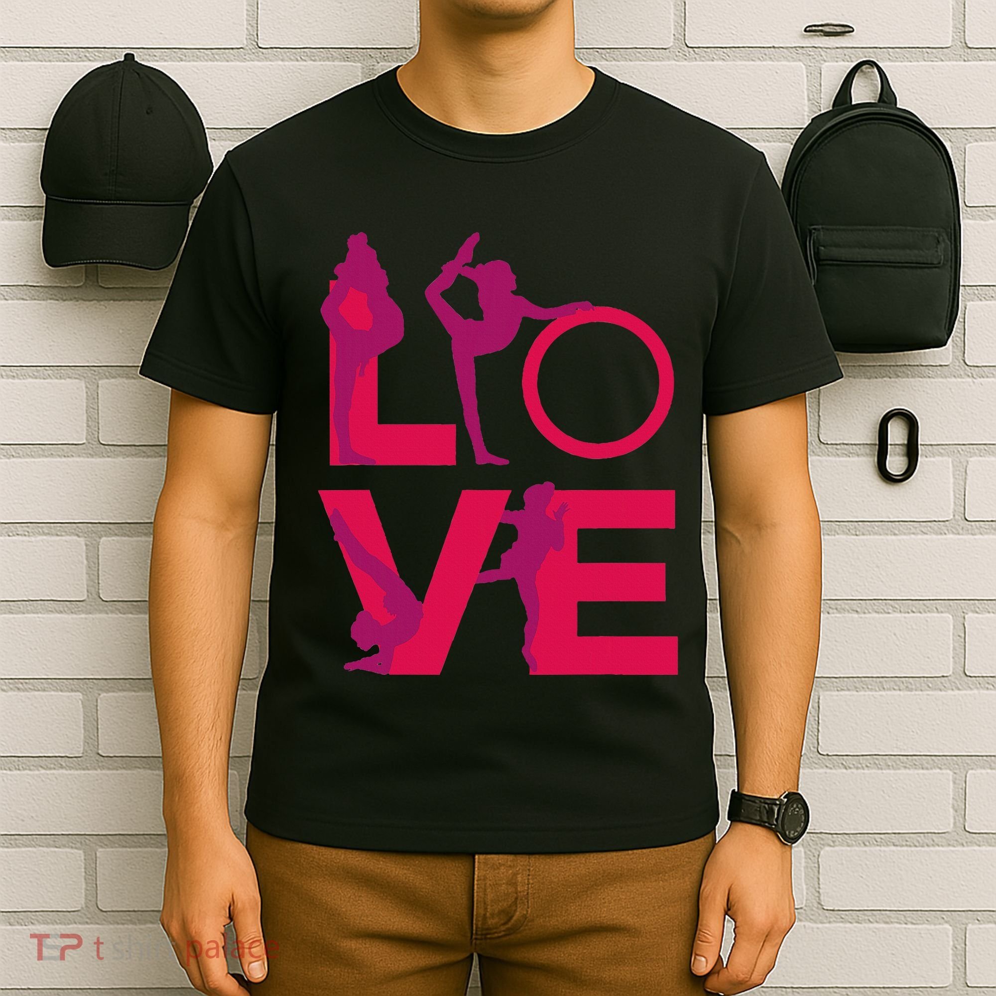 Love Gymnastics Funny Gymnast Turns Flips Girl Gift T-Shirt