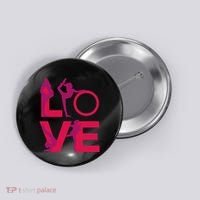 Love Gymnastics Funny Gymnast Turns Flips Girl Gift Button thumb 0