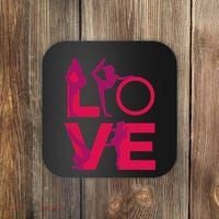 Love Gymnastics Funny Gymnast Turns Flips Girl Gift Coaster thumb 0