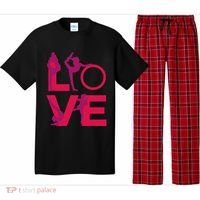 Love Gymnastics Funny Gymnast Turns Flips Girl Gift Pajama Set thumb 0