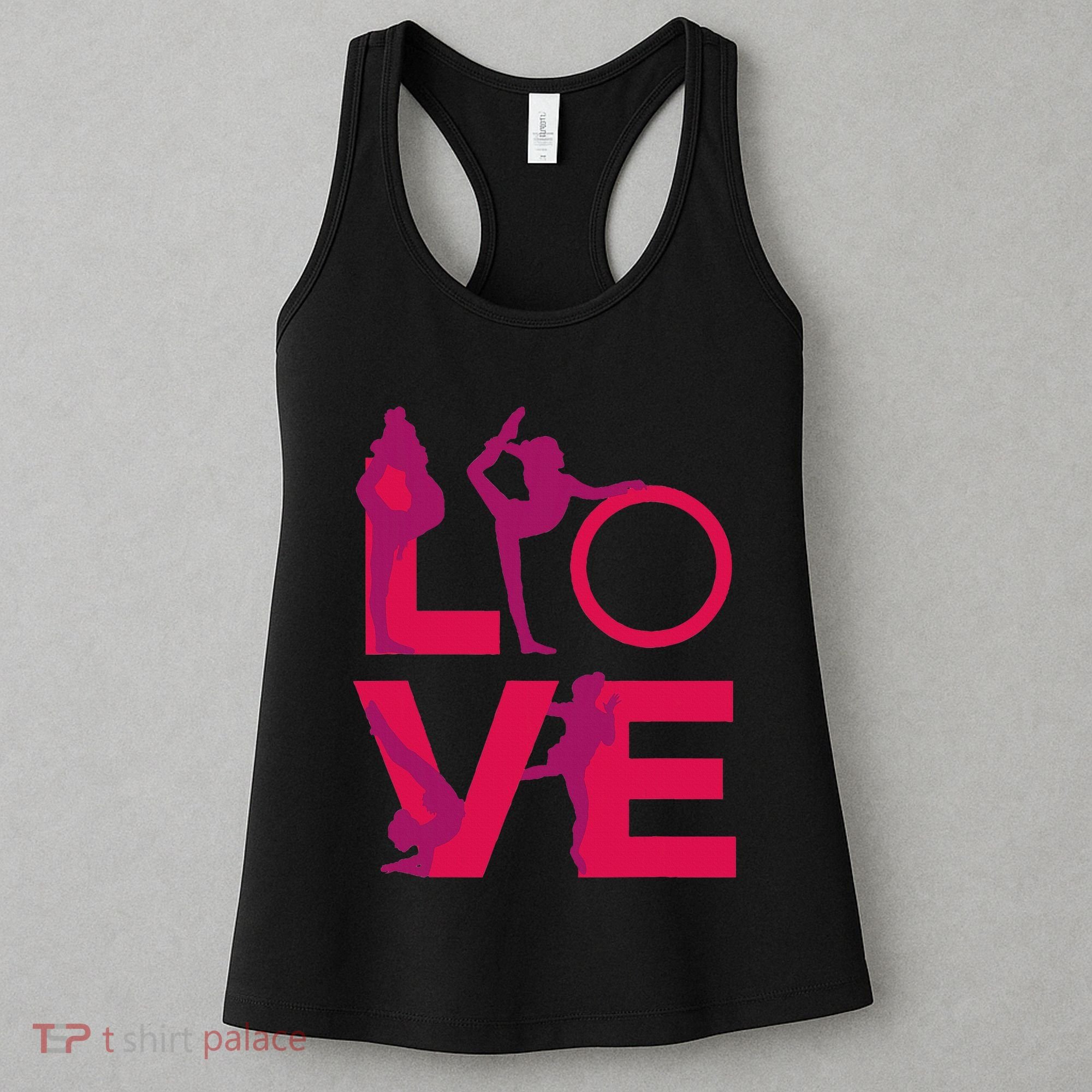 Love Gymnastics Funny Gymnast Turns Flips Girl Gift Women's Tank Top