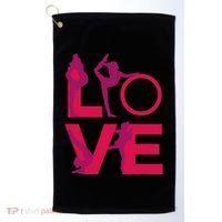 Love Gymnastics Funny Gymnast Turns Flips Girl Gift Golf Towel thumb 0