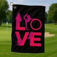 Love Gymnastics Funny Gymnast Turns Flips Girl Gift Golf Towel thumb 1