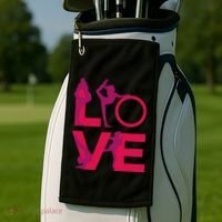 Love Gymnastics Funny Gymnast Turns Flips Girl Gift Golf Towel thumb 2