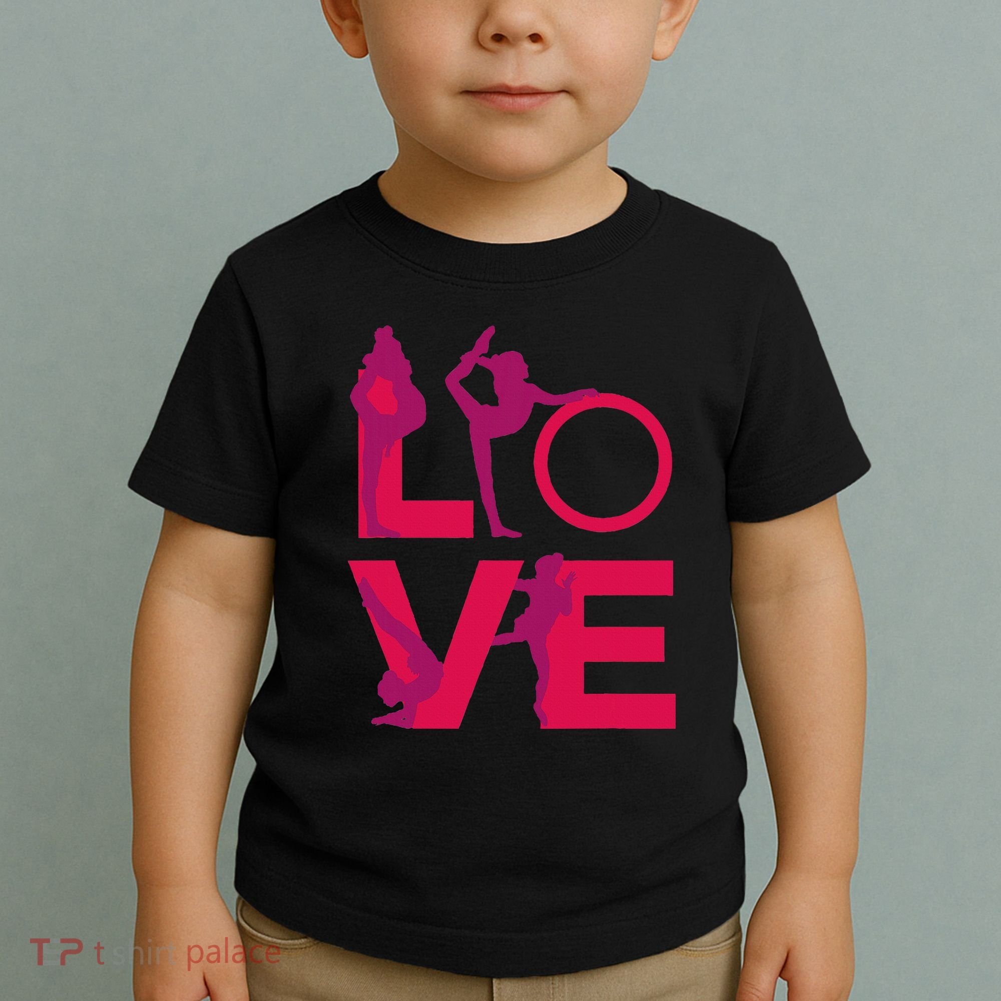 Love Gymnastics Funny Gymnast Turns Flips Girl Gift Toddler T-Shirt