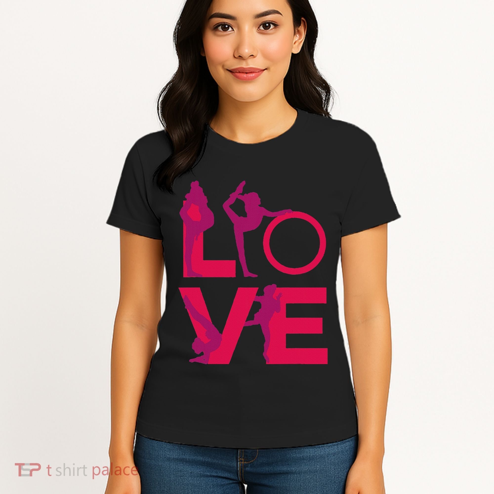 Love Gymnastics Funny Gymnast Turns Flips Girl Gift Women's T-Shirt