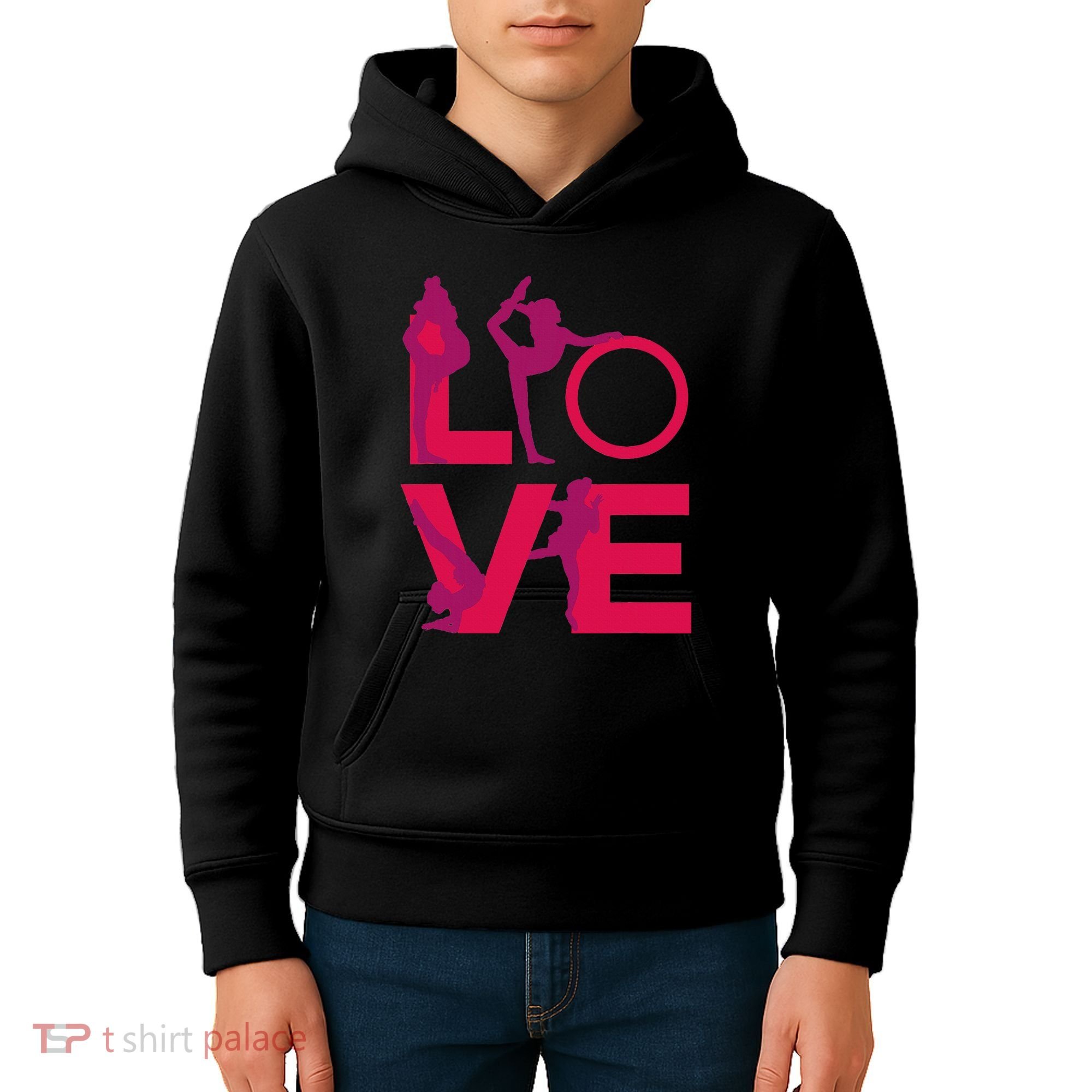 Love Gymnastics Funny Gymnast Turns Flips Girl Gift Kids Hoodie