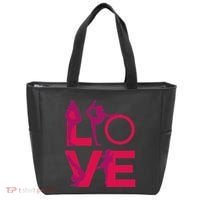 Love Gymnastics Funny Gymnast Turns Flips Girl Gift Tote Bag thumb 0