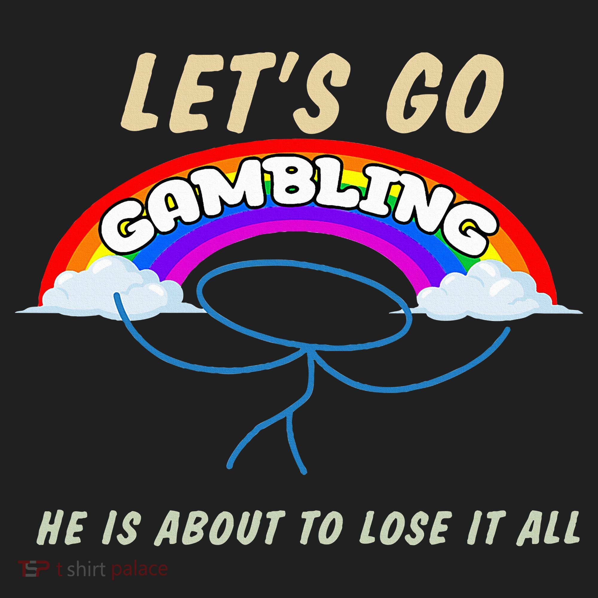 Let’S Go Gambling He Is About To Lose It All Funny Golf Towel