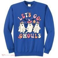 Let's Go Ghouls Funny Halloween Cute Groovy Ghost Retro Gift Sweatshirt thumb 0