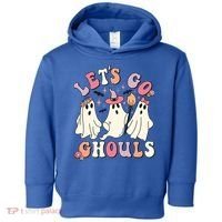 Let's Go Ghouls Funny Halloween Cute Groovy Ghost Retro Gift Toddler Hoodie thumb 0