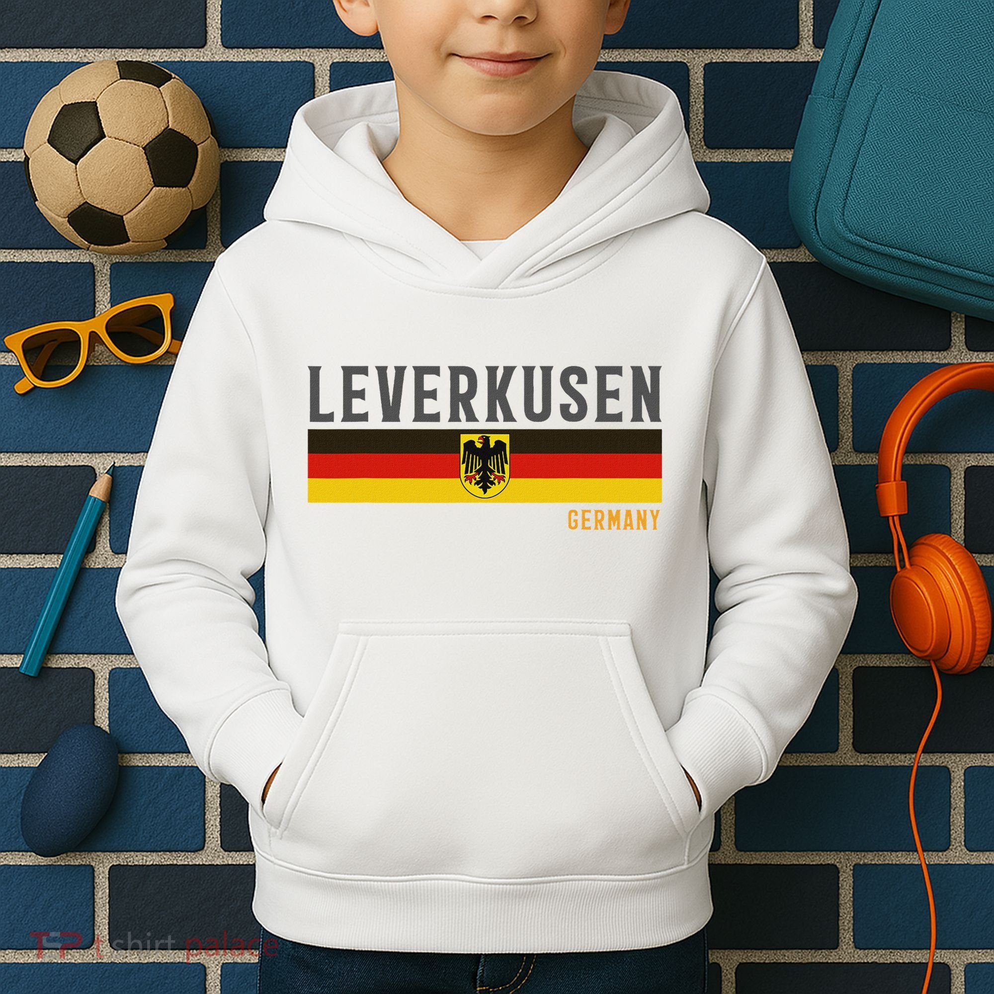 Leverkusen Germany Germany Flag Kids Hoodie