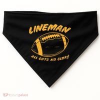 Lineman Guts Glory Funny American Football Gridiron Gift USA-Made Doggie Bandana thumb 0