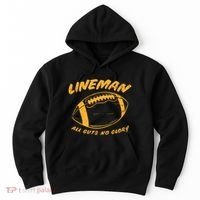 Lineman Guts Glory Funny American Football Gridiron Gift Hoodie thumb 0