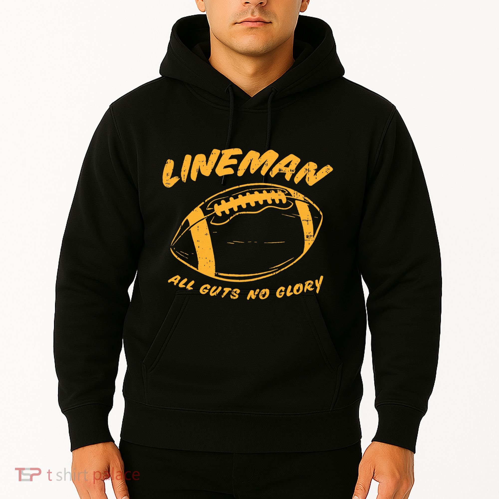Lineman Guts Glory Funny American Football Gridiron Gift Hoodie