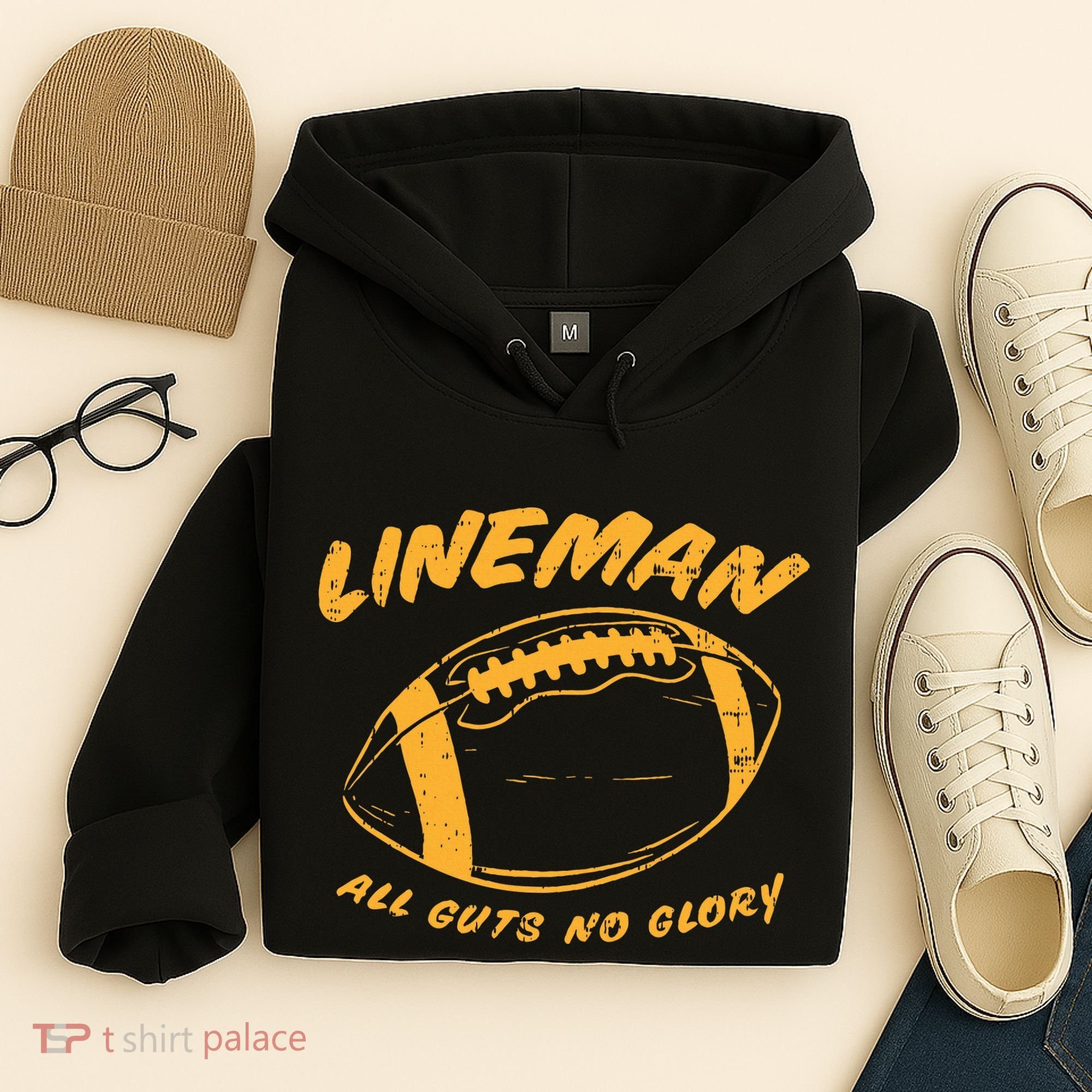 Lineman Guts Glory Funny American Football Gridiron Gift Hoodie