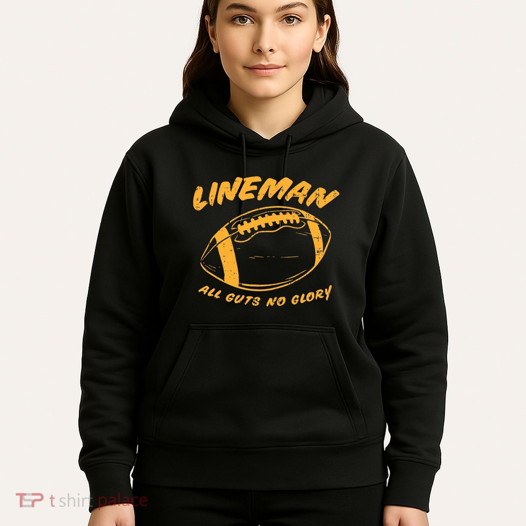 Lineman Guts Glory Funny American Football Gridiron Gift Hoodie