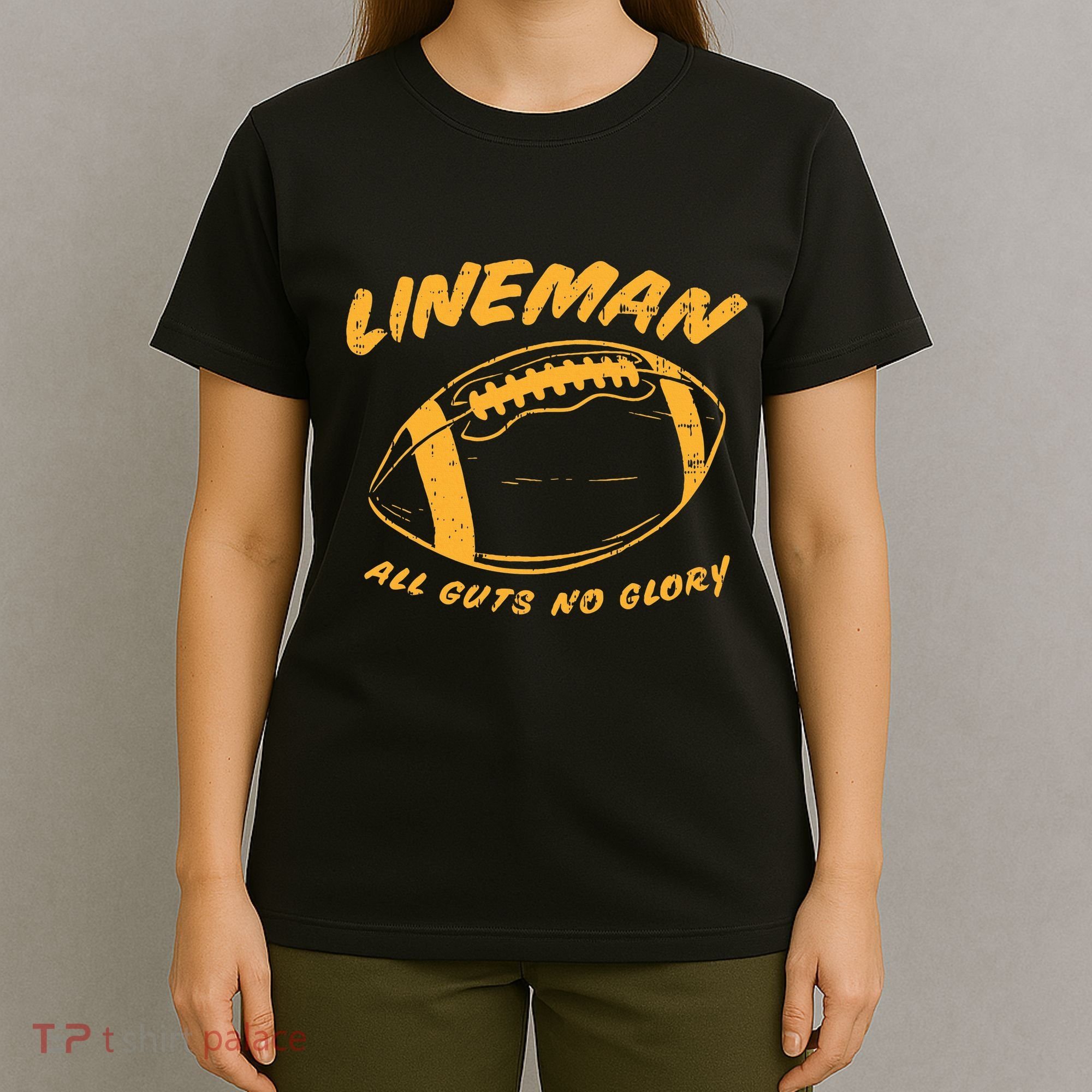 Lineman Guts Glory Funny American Football Gridiron Gift T-Shirt