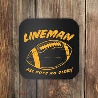 Lineman Guts Glory Funny American Football Gridiron Gift Coaster thumb 0