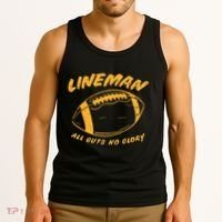 Lineman Guts Glory Funny American Football Gridiron Gift Tank Top thumb 3