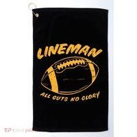 Lineman Guts Glory Funny American Football Gridiron Gift Golf Towel thumb 0