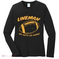 Lineman Guts Glory Funny American Football Gridiron Gift Women's Long Sleeve Shirt thumb 0