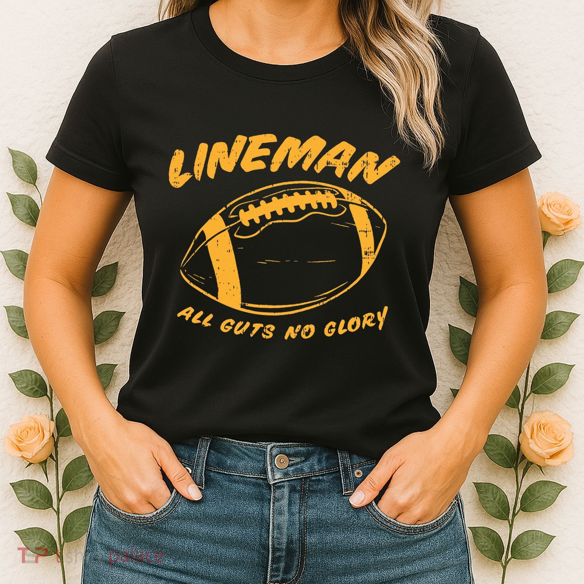 Lineman Guts Glory Funny American Football Gridiron Gift Women's T-Shirt